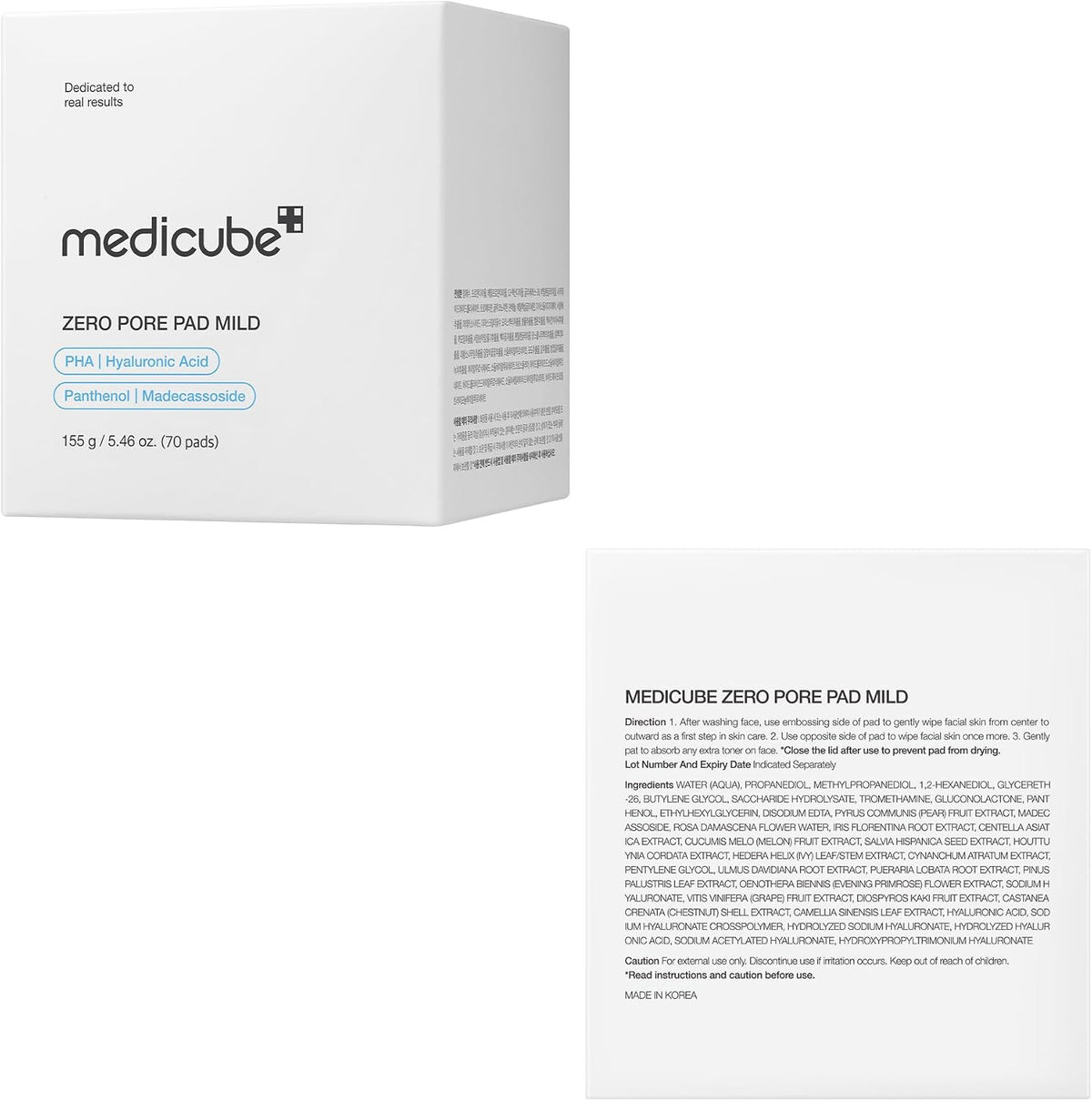 medicube Toner Pads Zero Pore Pad Mild 2.0 for Gentle Exfoliating