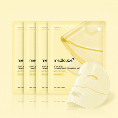 medicube Jelly Gel Mask with Brightening Kojic Acid Turmeric, 4EA