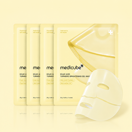 medicube Jelly Gel Mask with Brightening Kojic Acid Turmeric, 4EA