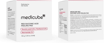 medicube Toner Pads Red Succinic Acid Panthenol Pad for Facial Peeling