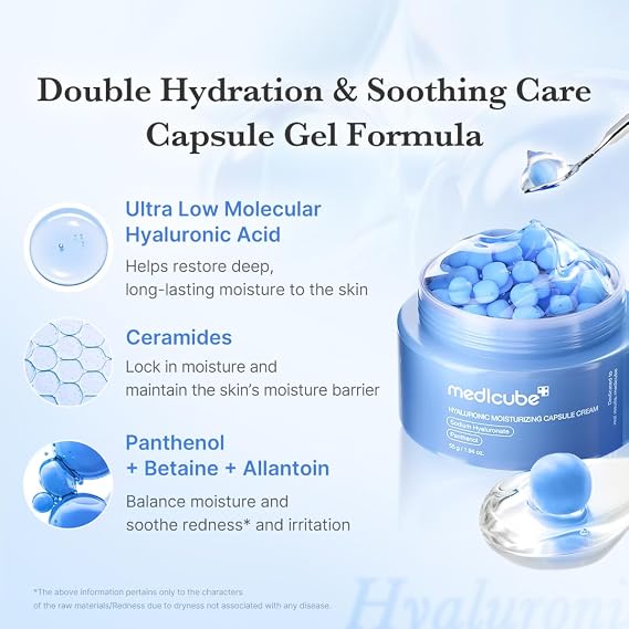 medicube Capsule Cream with Hyaluronic Acid for 120H Lasting Hydration