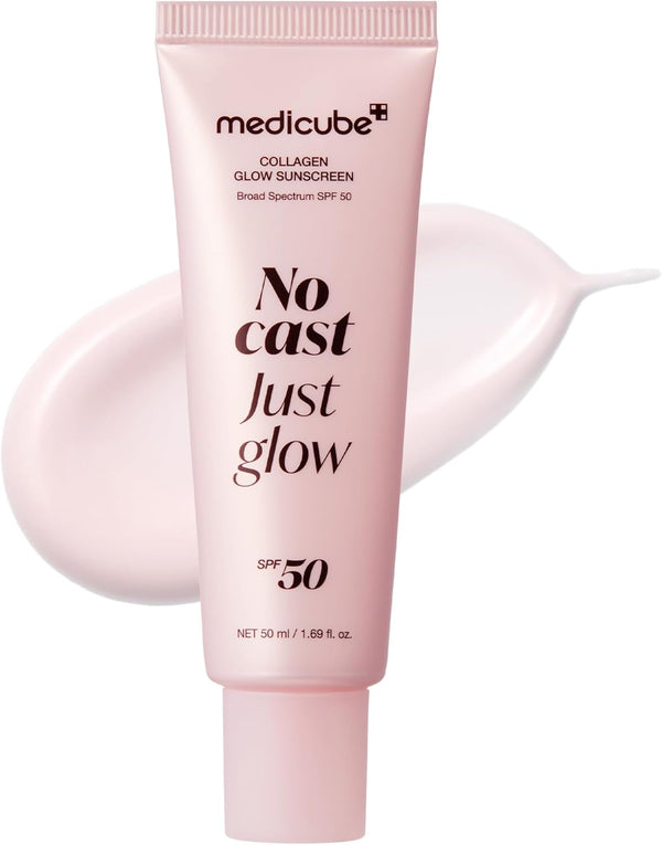 medicube No Cast Just Glow Collagen Sunscreen | SPF 50 Broad Spectrum Face Sunscreen