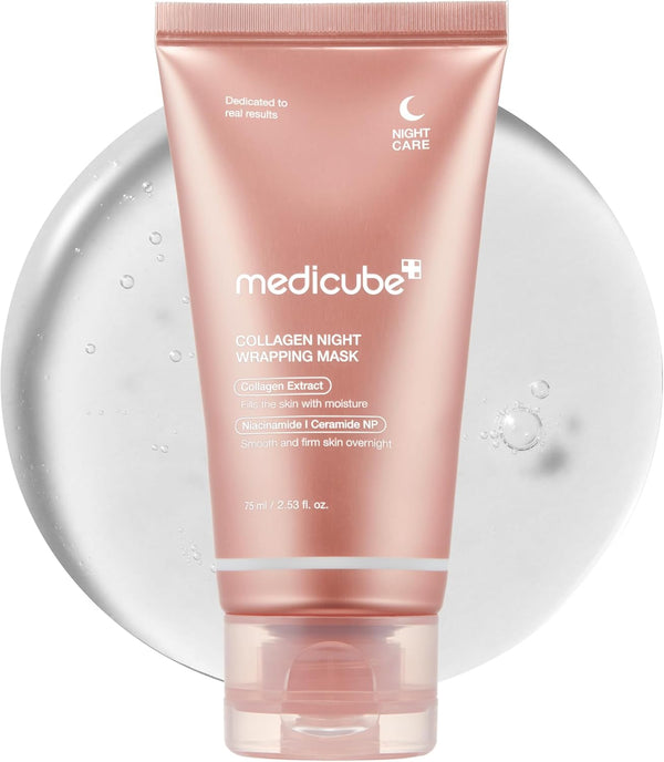 medicube Wrapping Mask Collagen Overnight Peel Off Facial Mask | Elasticity & Hydration Care For Firmer-Looking, Radiant Skin