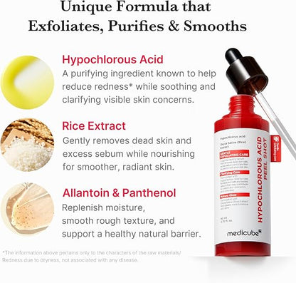 medicube Peel Shot with Hypochlorous Acid for Pores & Blackheads