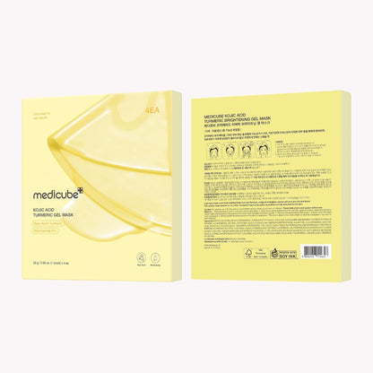 medicube Jelly Gel Mask with Brightening Kojic Acid Turmeric, 4EA