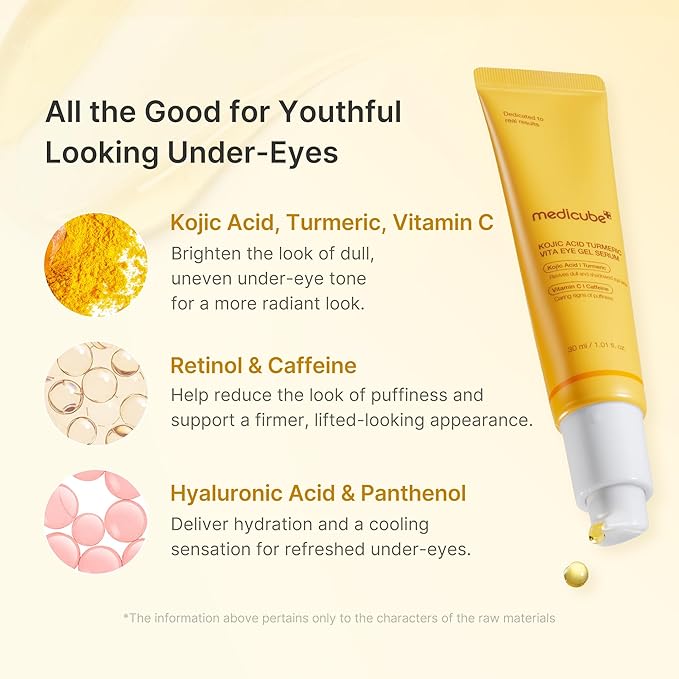 medicube Eye Cream with Kojic Acid Turmeric for All-Day Brightening