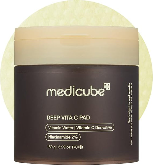 medicube Toner Pads Deep Vita C Facial Toner Pad for Uneven Skin Tone Care