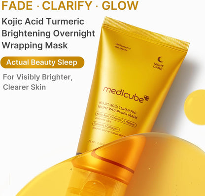 medicube Wrapping Mask Kojic Acid Turmeric- Overnight Peel Off Facial Mask