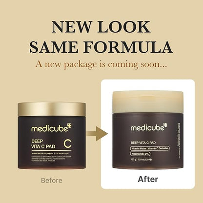 medicube Toner Pads Deep Vita C Facial Toner Pad for Uneven Skin Tone Care