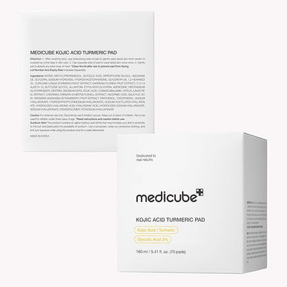 medicube Toner Pads Kojic Acid Turmeric Clarifying Pad for Troubled Skin