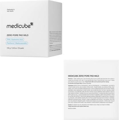 medicube Toner Pads Zero Pore Pad Mild 2.0 for Gentle Exfoliating