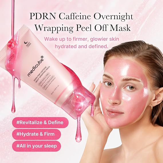 medicube Wrapping Mask PDRN Caffeine - Overnight Peel Off Facial Mask
