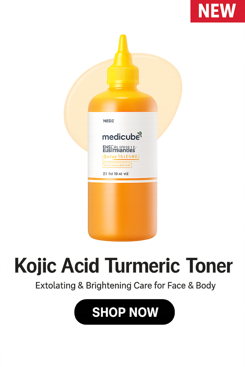 medicube Kojic Acid Turmeric Smoothing Toner for Face & Body | Lightweight Toner