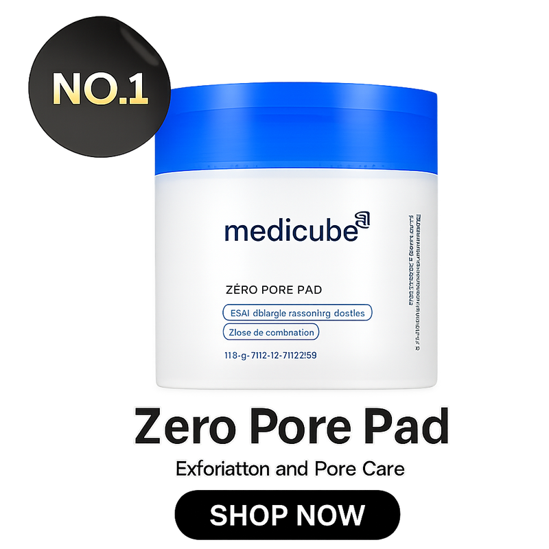 medicube Zero Pore Pads 2.0, Dual-Textured Facial Toner Pads for Exfoliation and Pore Care
