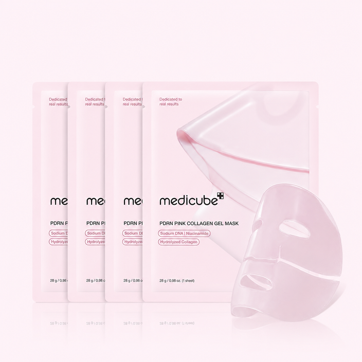 medicube Jelly Gel Mask with Salmon DNA PDRN Pink Collagen, 4EA