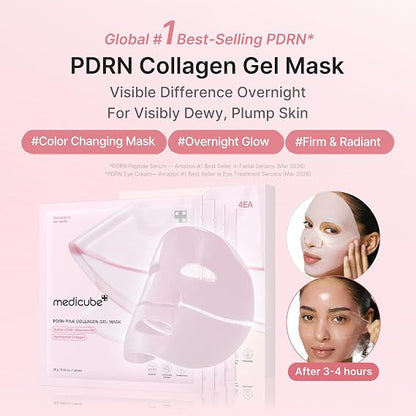 medicube Jelly Gel Mask with Salmon DNA PDRN Pink Collagen, 4EA