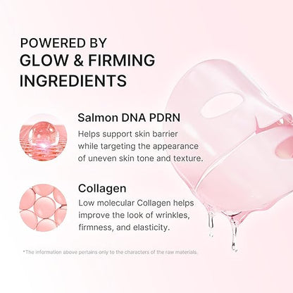 medicube Jelly Gel Mask with Salmon DNA PDRN Pink Collagen, 4EA