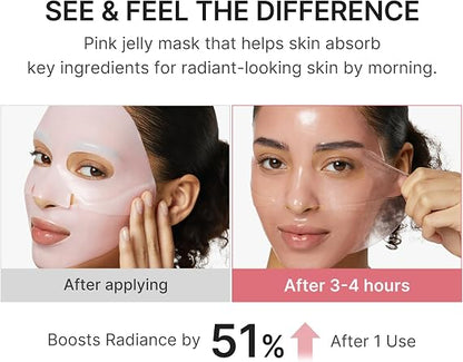 medicube Jelly Gel Mask with Salmon DNA PDRN Pink Collagen, 4EA