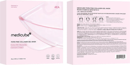 medicube Jelly Gel Mask with Salmon DNA PDRN Pink Collagen, 4EA